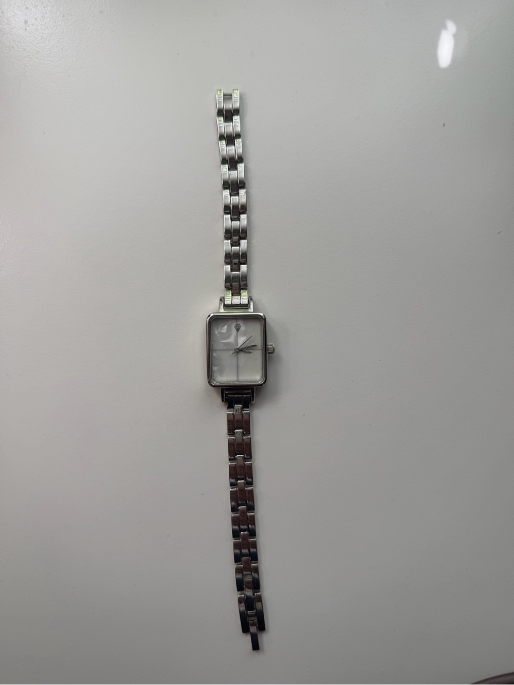 Silver Rectangular Bracelet Watch